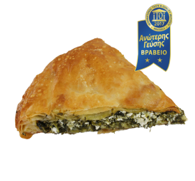 ROUND TRADITIONAL GREEK PIE WITH CHEESE AND SPINACH, 6 PIECES