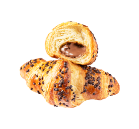 CROISSANT WITH PRALINE AND CHOCOLATE FILLING PRE-PROVED 95 G